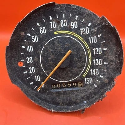 Plymouth Satellite Roadrunner 1972 150 Mph velocímetro piezas reparación áspero usado Foto 1 de 4