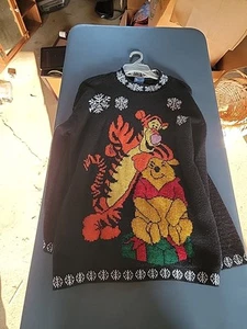 Pull de Noël vintage Winnie l'ourson et le tigre taille L - Photo 1/6