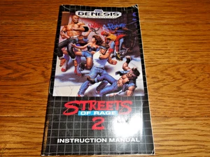 Streets of Rage 2 II Manual folleto de instrucciones Sega Genesis - Imagen 1 de 12