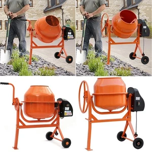 cement mixer, electric concrete drum mortar plastering mixing 63L/120L - Picture 1 of 56
