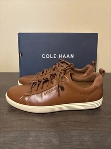 Cole Haan Grand Plus Crosscourt C36924 Sneakers Mens Size 8 British Tan Leather - Picture 1 of 6