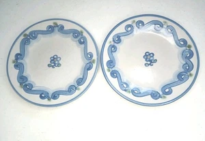 Two Beautiful M.A. Hadley Hand painted Flower Stoneware 11" Luncheon Plates  - Picture 1 of 7