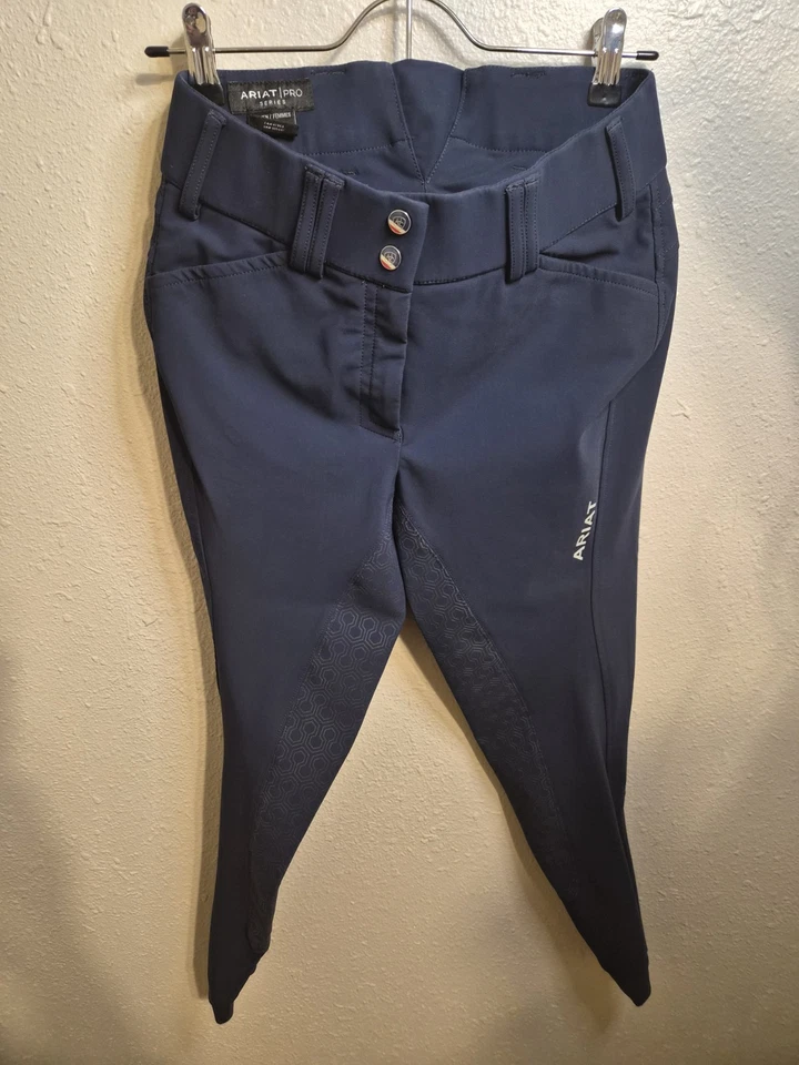 Pantalones de asiento completo Ariat ProTri-Factor Grip azul marino talla 26R EE. UU./Reino Unido nuevos con etiquetas Foto 1 de 4