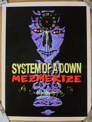 SYSTEM OF A DOWN Poster Blacklight Mezmerize 20 Yr  💯 Official Merch #/250 - Image 1 of 4