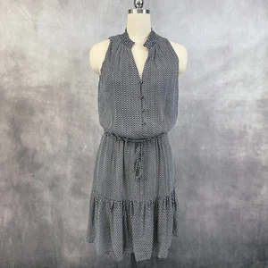 White House Black Market Mini Dress Womens Medium Sundrop Black Flirty Chic Boho - Picture 1 of 12