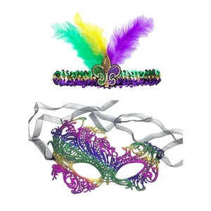 Masquerade Mask Cosplay Props Hair Band Decorative Mardi Gras Mask for Role Play - Picture 1 of 7