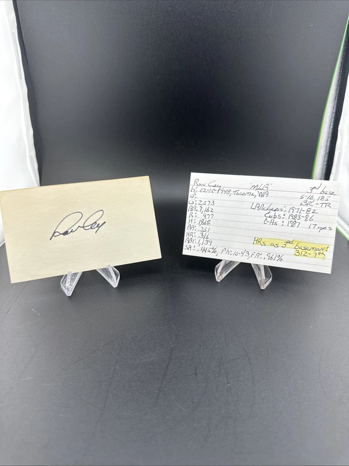 Ron Cey Autographed Signed 3x5 Index Card - Image 1 of 3