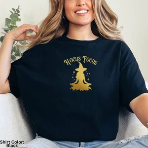 Halloween Meditating Witch Tee, Meditation T-Shirt, Yoga Shirt, Yoga Instructor - Picture 1 of 18
