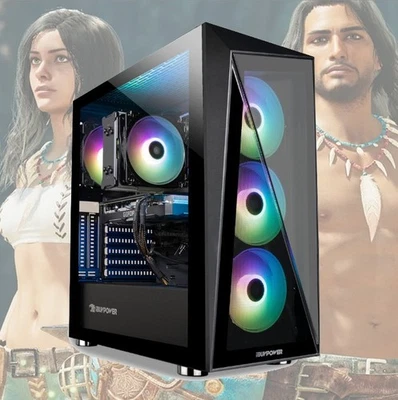 iBuyPower Gaming Desktop PC Intel i7 16GB RAM 512GB SSD 2GB GPU WIN10 ARGB - Image 1 of 4