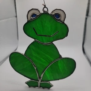 Frog Stained Glass Sun Catcher 6" Tall - Picture 1 of 2