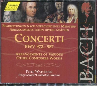 2 CD-BOX  BACH CONCERTI BWV 972-987  PETER WATCHORN  hänssler 2000 - Bild 1 von 3