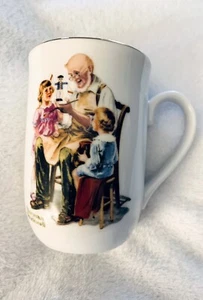 Coffee Cup Norman Rockwell Museum Inc. Toymaker 1982 Bedtime Gift Christmas - Picture 1 of 24
