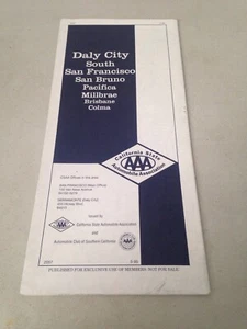 Vintage 1995 AAA Karte - Daly City, South San Francisco, San Bruno, Kalifornien - Bild 1 von 5