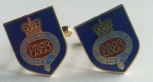 Militär Manschettenknöpfe Emaille Armee Grenadier Garde Schild. - Bild 1 von 5