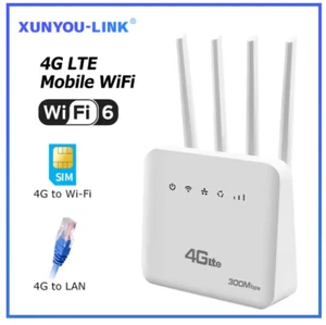 4G LTE SIM WiFi Router WiFi 6 Modem With SIM Card Slot ASR System 300Mbps - Picture 1 of 7