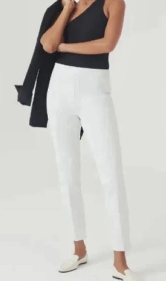 Spanx Women's Slim Straight Pants Classic White size Large