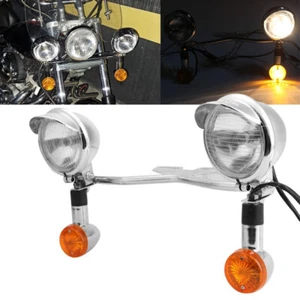 Passing Light Bar & Turn Signals Fit for Honda Shadow ACE Aero VT 750 VLX 600 - Picture 1 of 12