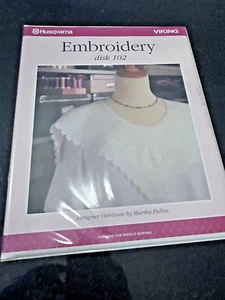 Husqvarna Viking Embroidery Disk 102 Designer Heirloom by Martha Pullen 3.5" - Picture 1 of 9