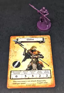 HEROQUEST: Rise Of The Dread Moon GLAIVE MERCENARY Mini & Card NEW!! - Picture 1 of 1