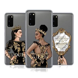 HEAD CASE DESIGNS GOLD QUEENS SOFT GEL CASE FOR SAMSUNG PHONES 1 - Picture 1 of 10