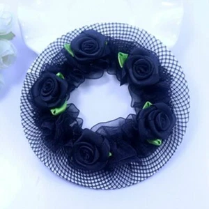 Hair Net Bun Cover Mesh Caps Cute Kids Styling Accessories Elastic Flower Ballet - Picture 1 of 18