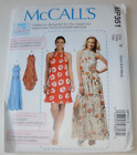 McCalls 7405 /358 Loose Halter Neck Dress and Belt Misses Size XS M Pattern