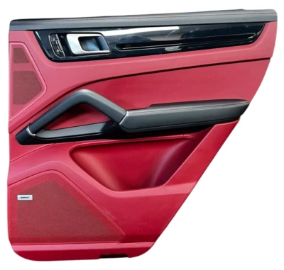 2019-2023 PORSCHE CAYENNE REAR RIGHT INNER INTERIOR DOOR PANEL COVER RED OEM - Image 1 of 4