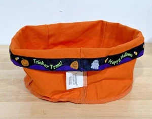 Longaberger 2004 Hostess Halloween Basket Liner Orange New! Ghosts 8 1/2” - Picture 1 of 3