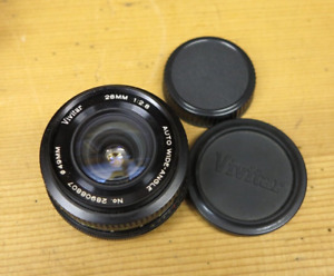 Vintage VIVITAR 28mm 1:2.8 Auto Wide Angle No. 28908807 49mm Camera Lens