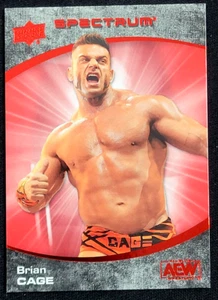 2021 UPPER DECK AEW SPECTRUM BRIAN CAGE RED #D 24/50 - Picture 1 of 2