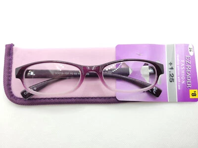 Foster Grant Wendy Purple Womens Reading Glasses w/ Case Choose Strength - Image 1 of 4