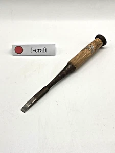 9mm Japanese Used Chisel Nomi Carpentry Tool Blade 29degrees 106g #A12e - Picture 1 of 13