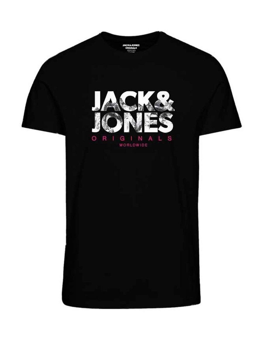 Maglietta Uomo JACK & JONES - T-Shirt In Cotone Con Stampa Logo, Comoda E Casual - Foto 2