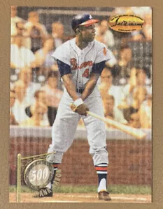 1994 Ted Williams Card Company HANK AARON #5C1 500 HR Club Atlanta Braves - Picture 1 of 2