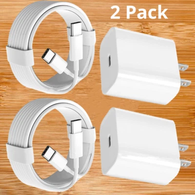 20W Fast Charger Wall Power Adapter USB Type C Cable For Android Google Macbook - Image 1 of 4