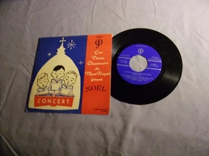Leo Petits Chanteurs du Mont-Royal fetent Noel Concert 45 Record EP French - Imagen 1 de 2