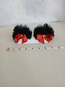 Little Girls Toddler Mouse Ears with Bow Hair Clips Set of 2 - Picture 1 of 16