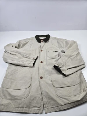 Vintage LL Bean Jacket Men's 2XL Chore Barn Coat Wool Lined Canvas Made USA 90s - Image 1 of 4