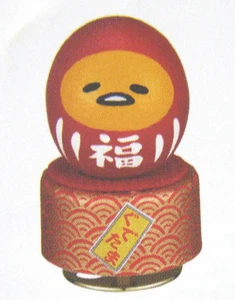 [NEU] Gudetama Daruma Spieluhr (rot) "Lied: Gudetama Titellied" - Bild 1 von 1