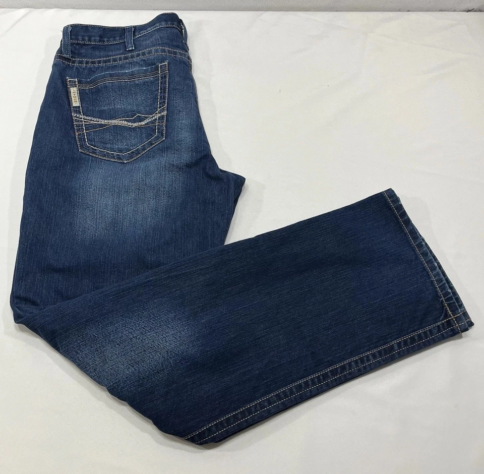 Pantalones de mezclilla Cinch Grant para hombre 36x34 azul calce relajado pierna recta vaquero occidental Foto 1 de 4