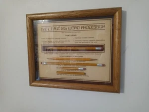 L.E.A.D. 2,5 Textverarbeitung gerahmtes Wandbild Bleistift Computer Vintage Büro 1984 schön - Bild 1 von 18