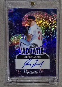 2025 Leaf Aquatic GREG MADDUX 1/1 AUTO Autograph Signature Series Atlanta Braves - Picture 1 of 3