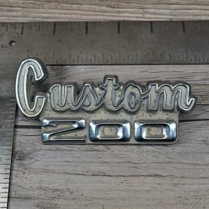 1972-1976 Dodge Truck Custom 200 Fender Nameplate Emblem Badge 3498346 - Picture 1 of 8