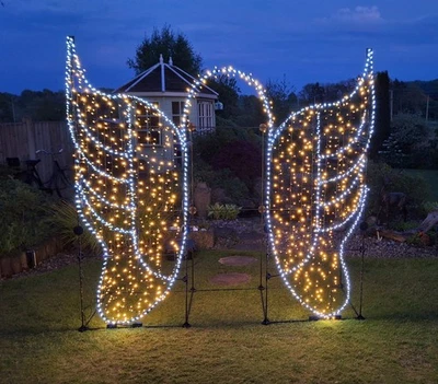 Festive Frames Angel Wings Christmas Photo Opportunity Display Kit - With Lights - Image 1 of 3