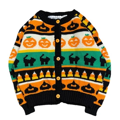 Cárdigan Suéter De Colección The Eagle's Eye Años 90 Niños Botón Frontal Halloween Talla 6/6x Foto 1 de 4