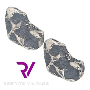 Vintage Esther Lewittes Modernist Midcentury Sterling schwer abstrakt Manschettenknöpfe - Bild 1 von 7