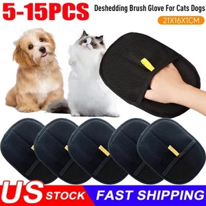 Electrostatic Pet Hair Removal Gloves Brush,Double-sided Pet Grooming Glove US - Picture 1 of 13