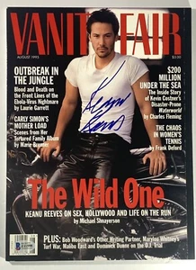 Keanu Reeves signed Magazine Vanity Fair 1995 young photo beckett coa - Picture 1 of 12