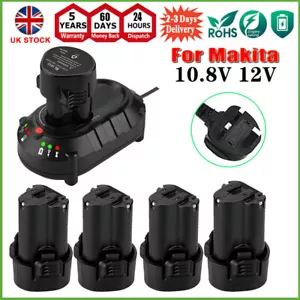 Batería 10.8V 12V para cargador Makita BL1013 BL1014 DF030D TD090D CL100DW DC10WA - Imagen 1 de 22
