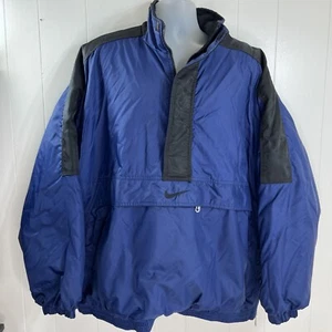 Nike Vintage 90's Pull-Over Coat Half Zip Kangaroo Pocket Oversized 2XL Preowned - Picture 1 of 21
